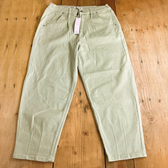 NWT Vigoss Ace High Rise Straight Balloon Stretch‎ Jeans 30 Green - Picture 4 of 8
